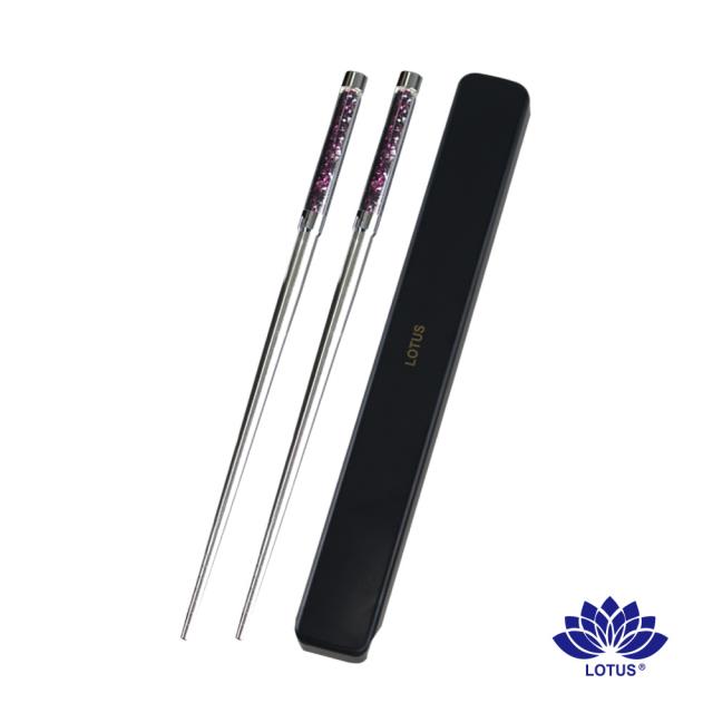 【LOTUS】LOTUS彩晶筷20.5cm(紫)