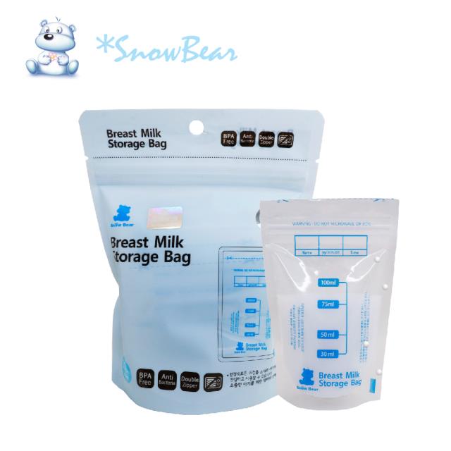 【Snow Bear】母乳冷凍袋100ml/30入(3組)