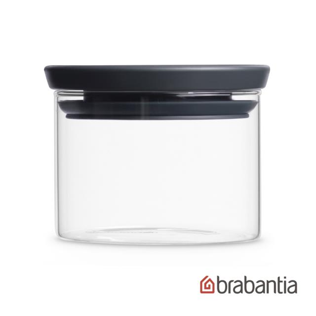 【Brabantia】玻璃食物儲存罐0.3L(黑蓋)