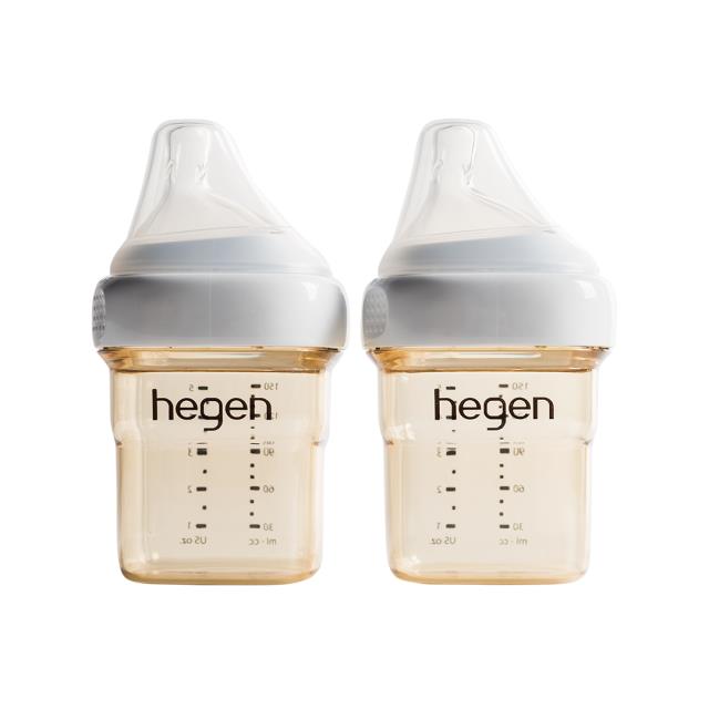 【hegen】金色奇蹟PPSU多功能方圓型寬口奶瓶 150ml雙瓶