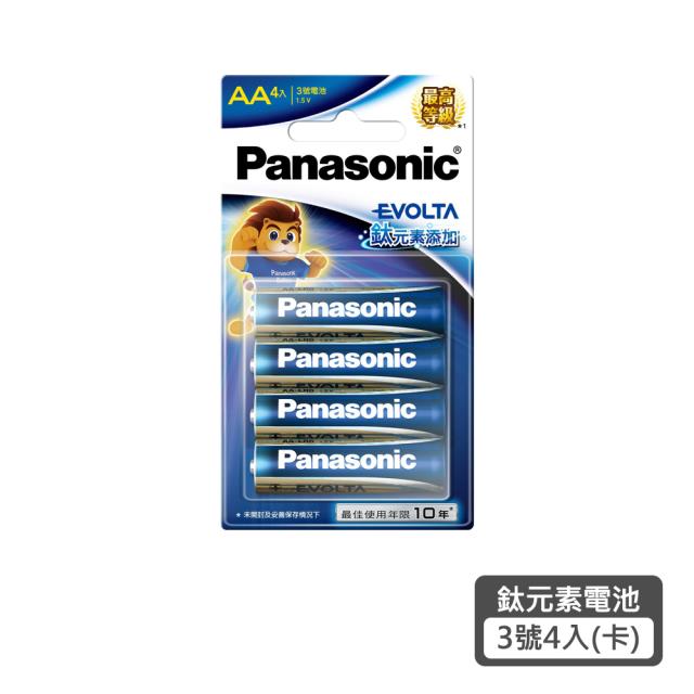 PANASONIC 鈦元素鹼性電池 3 號 4 入卡裝