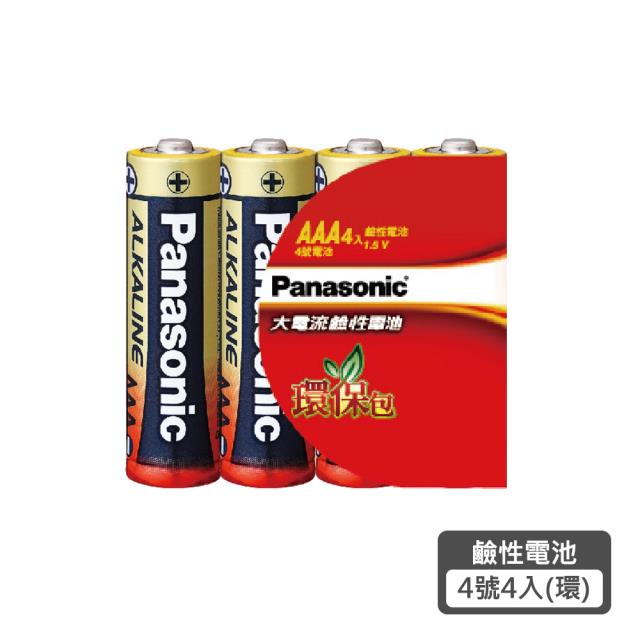PANASONIC鹼性電池 4 號 4 入 環保包