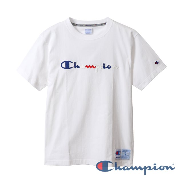 Champion AS彩色刺繡字體短Tee (白色)