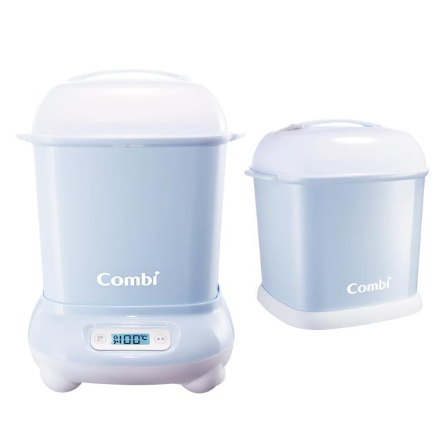 原廠公司貨【Combi】PRO360 PLUS 高效消毒烘乾鍋及保管箱組合(靜謐藍)