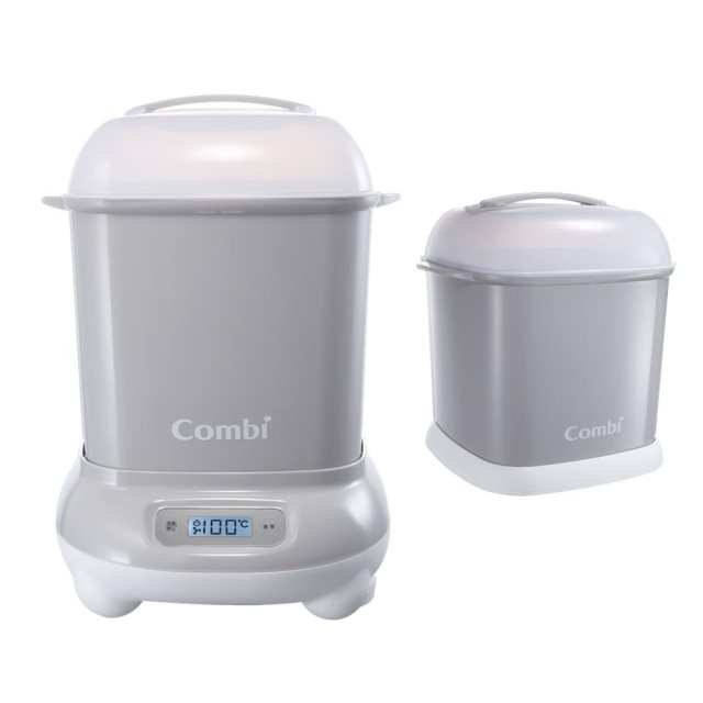 【Combi】PRO360 PLUS 高效消毒烘乾鍋及保管箱組合(寧靜灰)