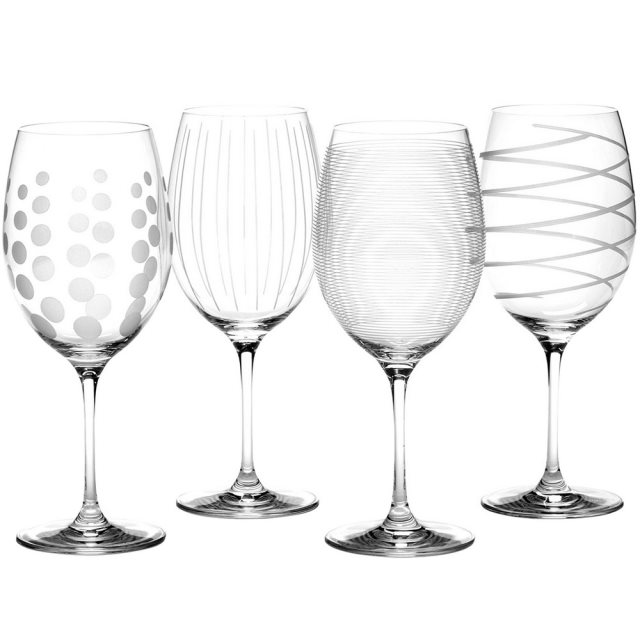【CreativeTops】Mikasa紋飾紅酒杯4入(685ml) | 調酒杯 雞尾酒杯 白酒杯