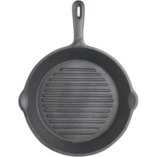 【KitchenCraft】鑄鐵煎烤盤(圓凸紋)