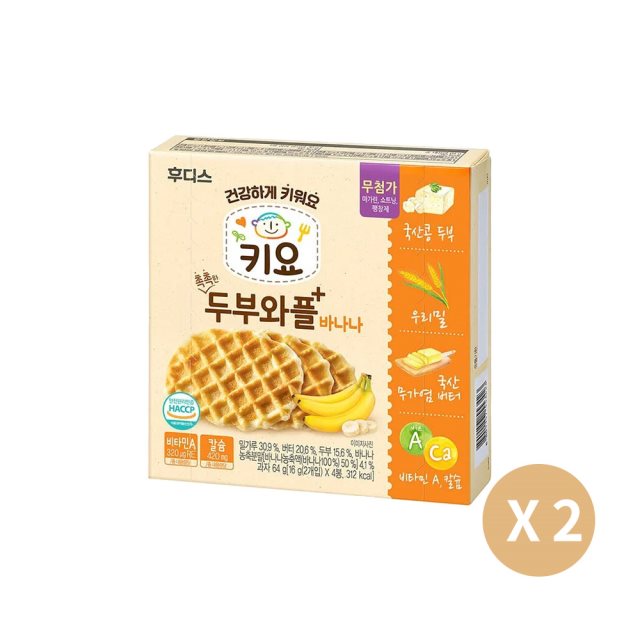 【韓國ILDONG FOODIS】日東 豆腐鬆餅餅乾-香蕉 2入組