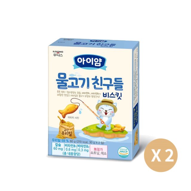 【韓國ILDONG FOODIS】日東 小魚造型餅乾 2入組