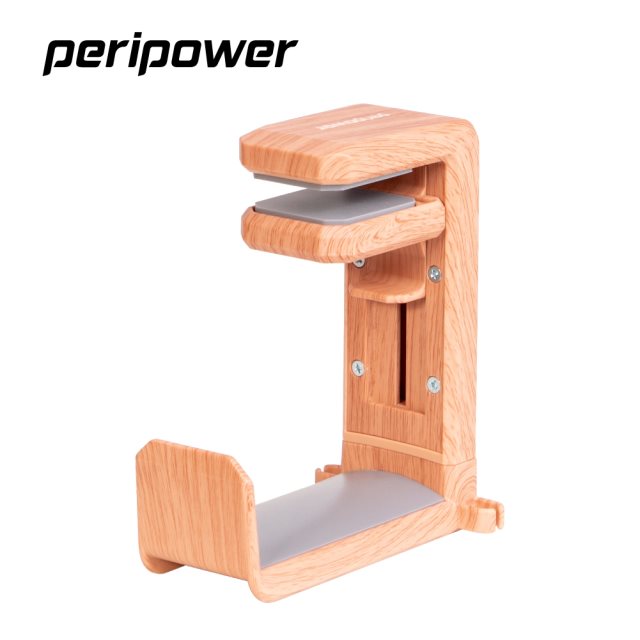 peripower MO-02 桌邊夾式頭戴型耳機架-木紋色