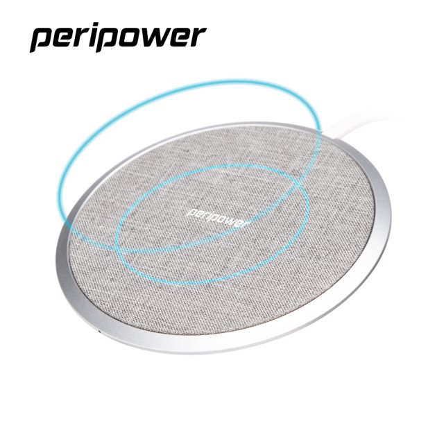 peripower PS-T06 無線充系列-鋁合金織布充電盤-灰色