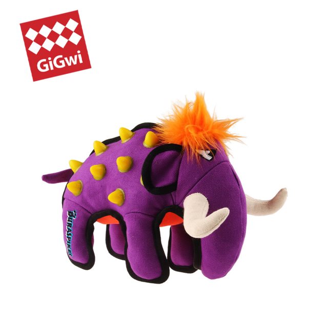 【GiGwi】尖刺杜拉獸系列｜寵物玩具-紫色長毛象