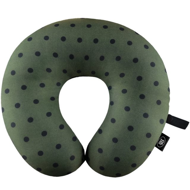 【DQ&CO】U型護頸記憶枕(墨綠黑點)