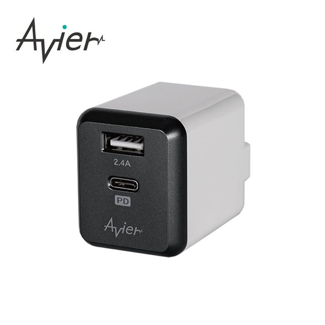 【Avier】COLOR MIX PD3.0+2.4A USB 電源供應器 / 太空灰 [北都]