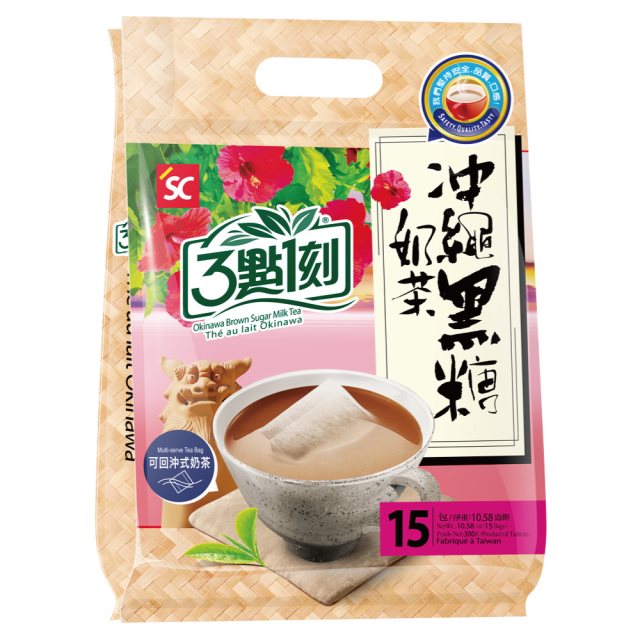 【3點1刻】沖繩黑糖奶茶 世界風情(15入/袋) 3袋組