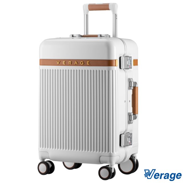 【Verage 維麗杰】19吋英式復古系列登機箱/行李箱(雪峰白)