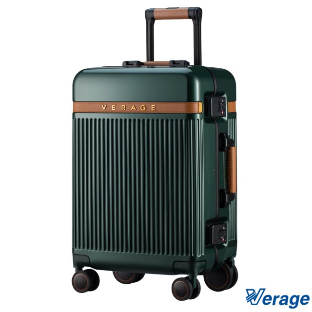 【Verage 維麗杰】19吋英式復古系列登機箱/行李箱(英輪綠)