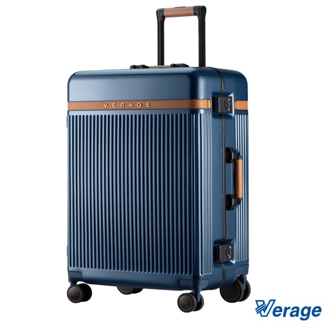 【Verage 維麗杰】19吋英式復古系列登機箱/行李箱(海潮藍)