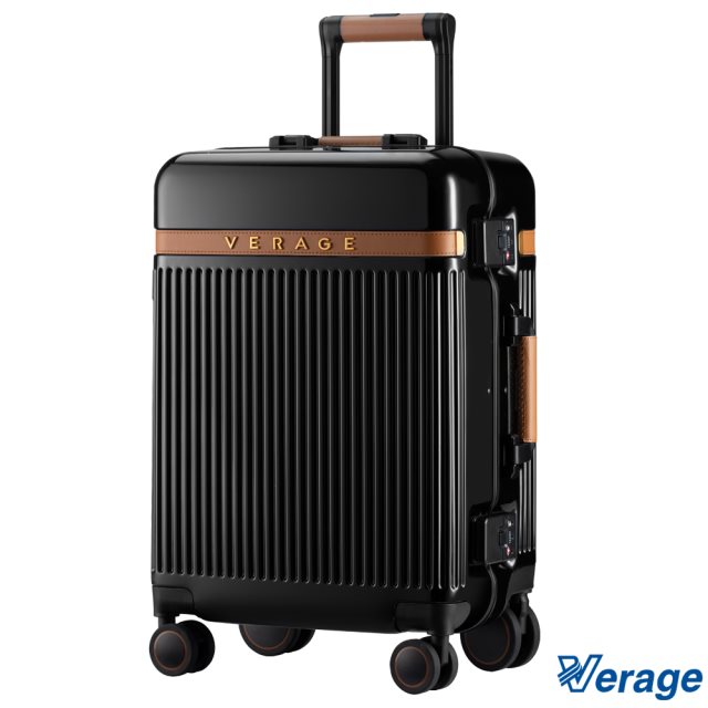 【Verage 維麗杰】19吋英式復古系列登機箱/行李箱(墨夜黑)