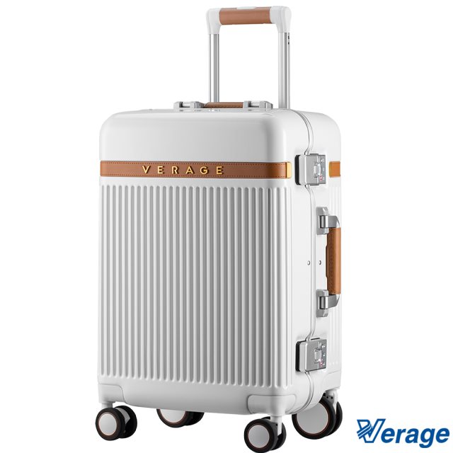 【Verage 維麗杰】25吋英式復古系列行李箱(雪峰白)