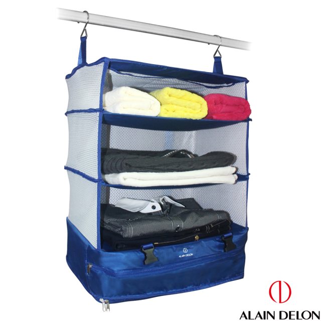 【ALAIN DELON】亞蘭德倫 旅遊必備行動衣物櫃(藍)