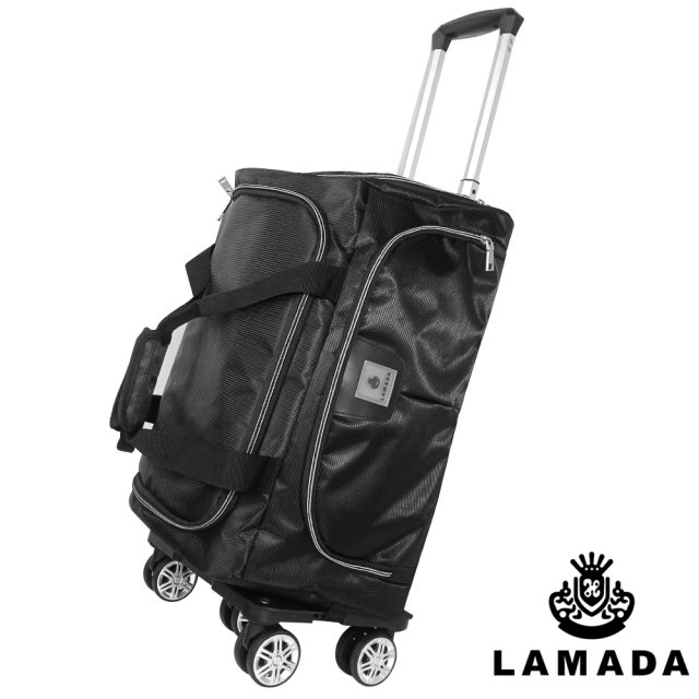 【Lamada 藍盾】大容量專利可拆式拉桿旅行袋(黑)