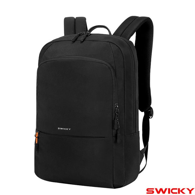 【SWICKY】~ 大容量防潑水立體後背包(黑)休閒包