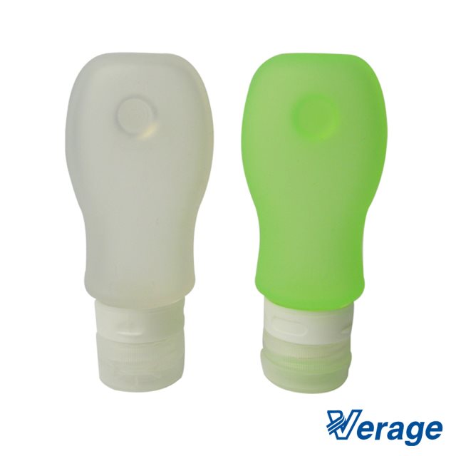 【Verage 維麗杰】旅行矽膠隨身瓶組/2PCS入( 白+綠)
