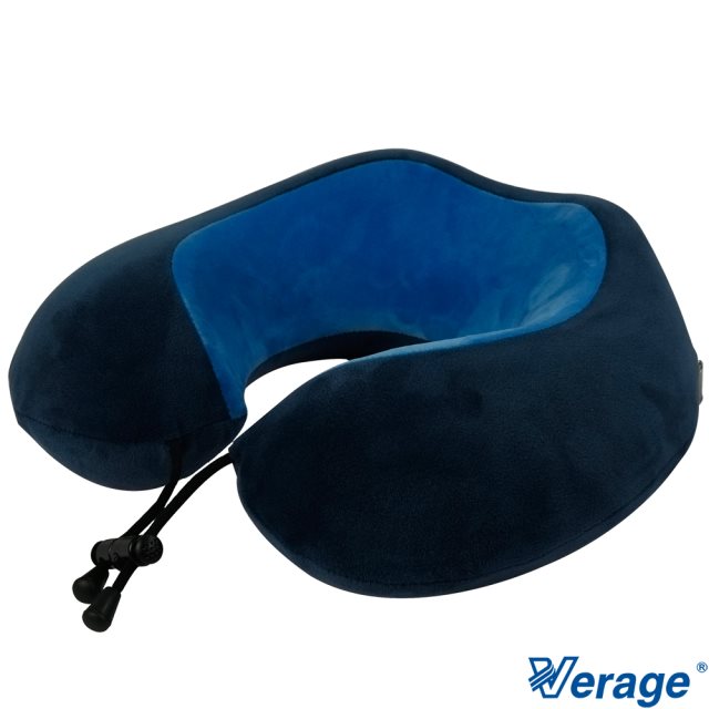【Verage 維麗杰】雙色質感記憶按摩頸枕 (淺藍/深藍)