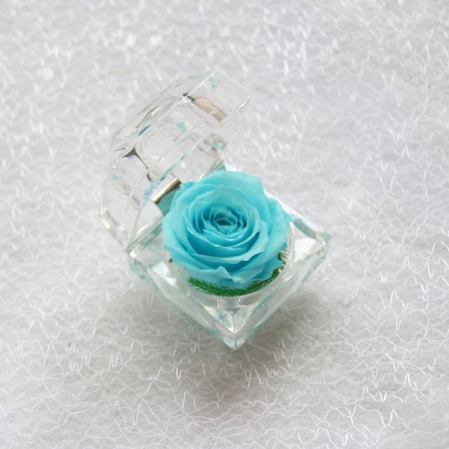 【NY Flower 紐約花藝】 SAY YES 永生恆星戒盒永生花 - Tiffany藍