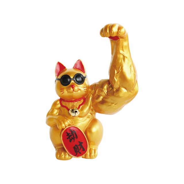 【保庇BOBEE 】中國工藝麒麟臂壯闊肌肉招財貓 - 劫財招財貓
