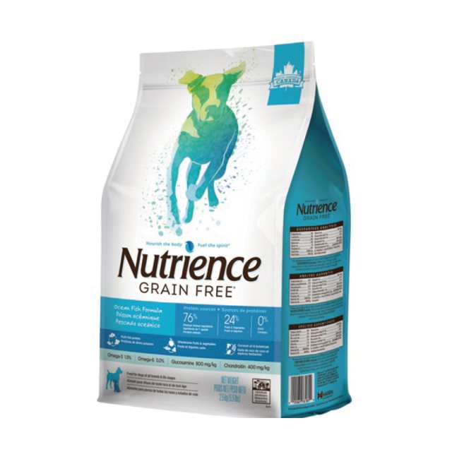 【Nutrience 紐崔斯】GRAIN FREE無穀養生犬-六種魚口味 -2.5kg