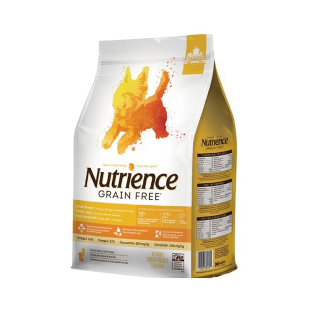 【Nutrience 紐崔斯】GRAIN FREE無穀養生小型犬-火雞肉+雞肉+鯡魚口味 -2.5kg