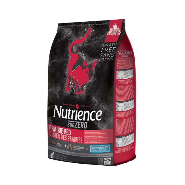 【Nutrience 紐崔斯】 SUBZERO黑鑽頂極無穀貓+凍乾系列-牛肉+羊肉-5kg