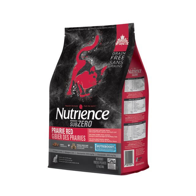【Nutrience 紐崔斯】 SUBZERO黑鑽頂極無穀貓+凍乾系列 牛肉+羊肉 -2.27kg