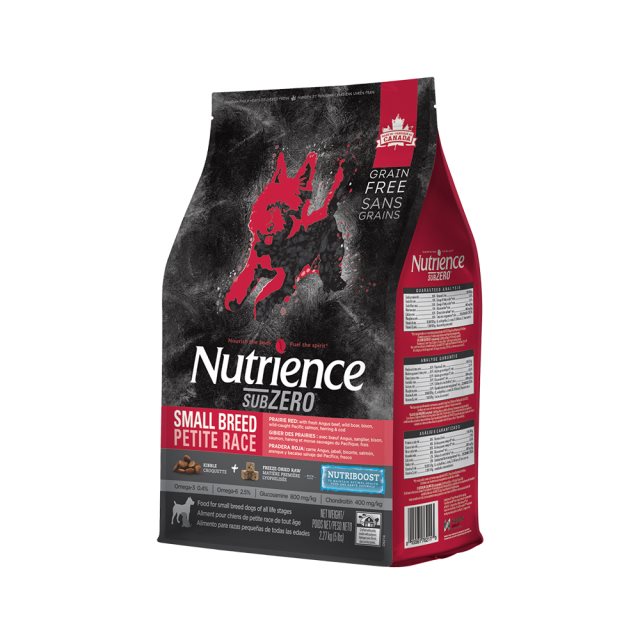 【Nutrience 紐崔斯】 SUBZERO黑鑽頂極無穀小型犬+凍乾系列-牛肉+羊肉-2.27kg