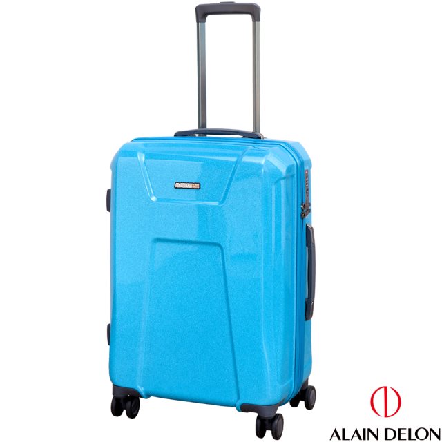 【ALAIN DELON 亞蘭德倫】24吋星燦夜光系列行李箱(藍)