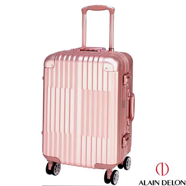 【ALAIN DELON 亞蘭德倫】20吋 絕代風華系列全鋁行李箱(粉紅)