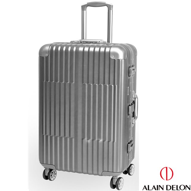 【ALAIN DELON 亞蘭德倫】25吋 絕代風華系列全鋁旅行箱(灰)