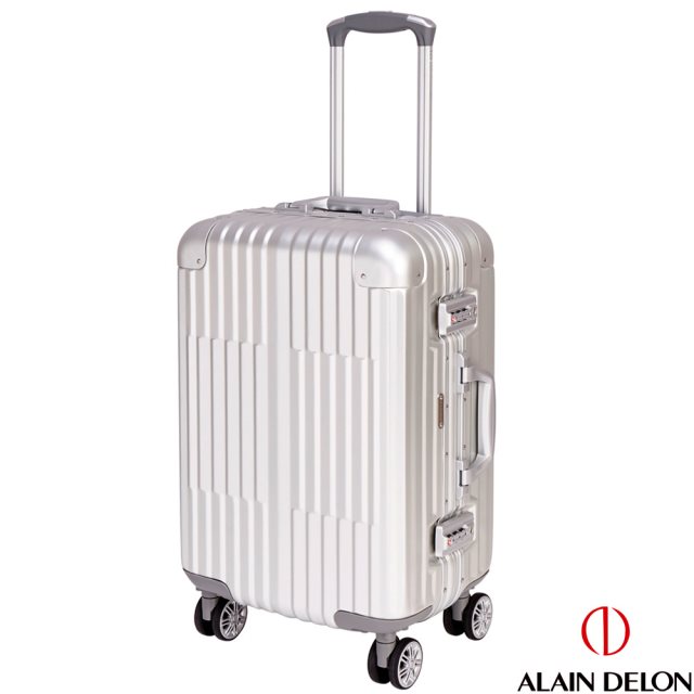 【ALAIN DELON 亞蘭德倫】20吋 絕代風華系列全鋁行李箱(銀)