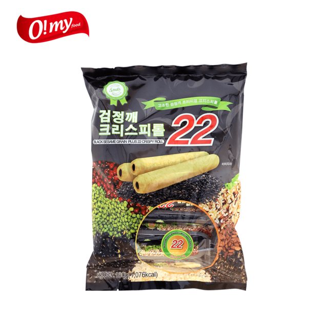 【歐邁福】 22綜合捲心穀物棒-黑芝麻口味180g