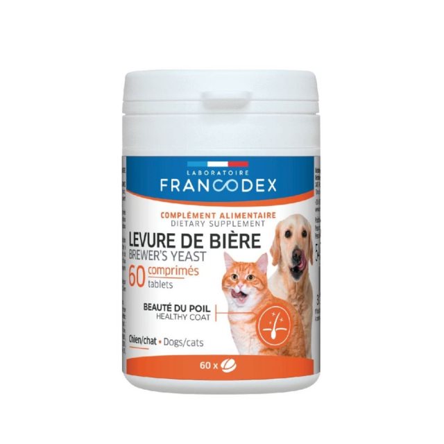 【Francodex 法國法典】保健系列 犬貓 酵母鋅爆毛錠 60顆