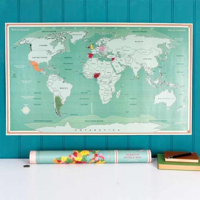 【Rex LONDON】收納筒+世界地圖海報刮畫 | 牆壁裝飾 牆面佈置
