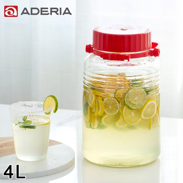 【ADERIA】日本進口手提式玻璃瓶 4L