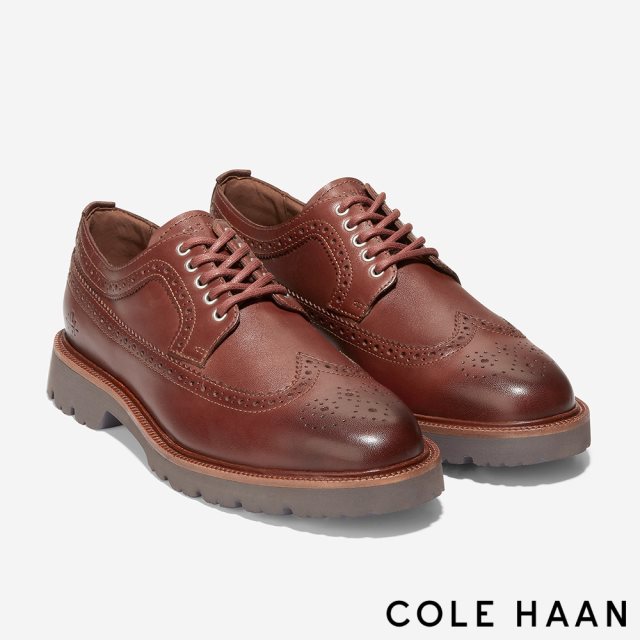 【COLE HAAN】美國經典長翼雕花牛津鞋-男鞋 (咖啡色)