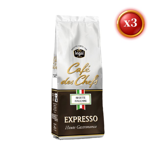 【樂家咖啡】名廚Espresso咖啡豆250g(3包組)