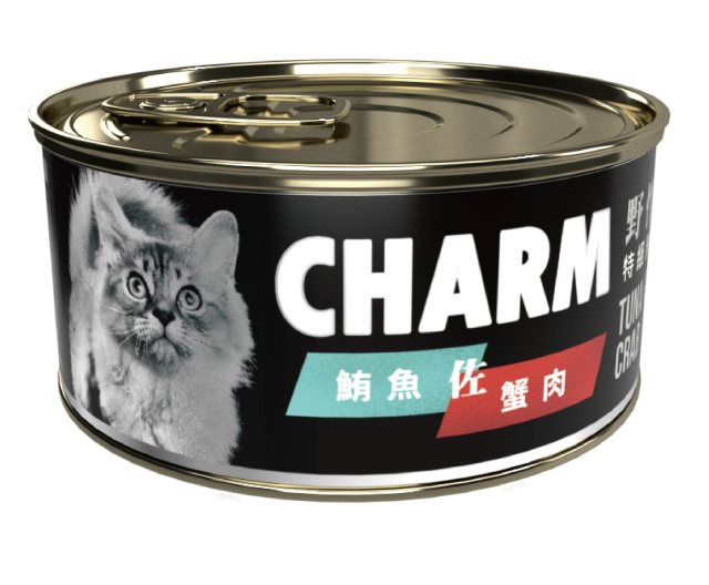 【CHARM 野性魅力】鮪魚佐蟹肉貓罐80g(高都)