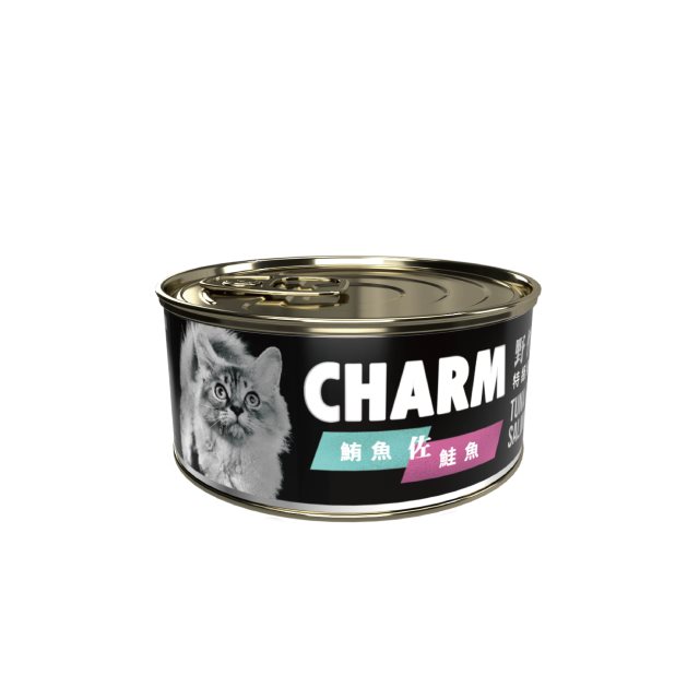 【CHARM 野性魅力】鮪魚佐鮭魚貓罐80g(高都)
