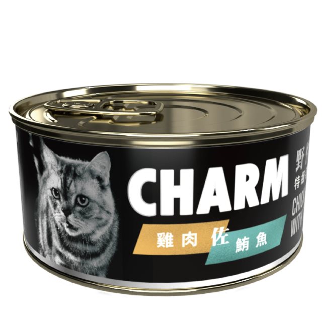 【CHARM 野性魅力】雞肉佐鮪魚貓罐80g(高都)