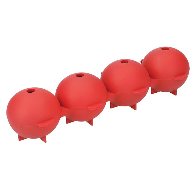 【Colourworks】4格冰球製冰盒(紅)